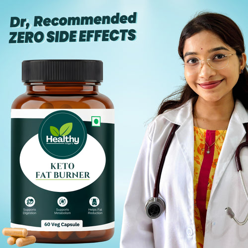 Healthy Finger's Keto Fat Burner for Men & Women | Ayurvedic Weight Loss Supplement - 60 Veg Capsules