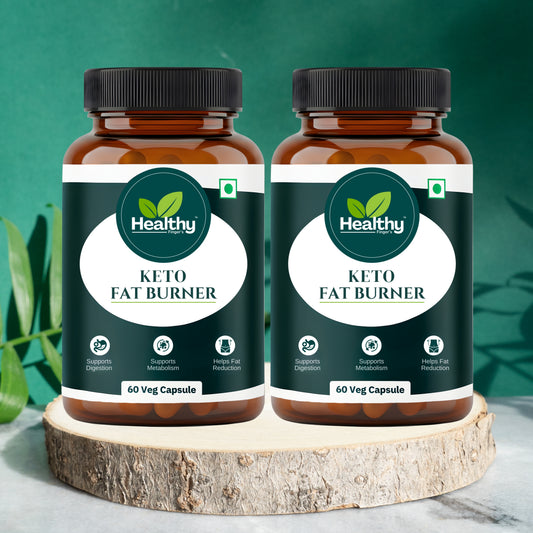 Healthy Finger's Keto Fat Burner for Men & Women | Herbal Weight Loss Supplement - 60 Veg Capsules (2 Month Pack)