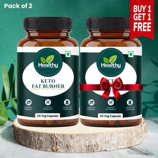 Healthy Finger's Keto Fat Burner for Men & Women | Herbal Weight Loss Supplement - 60 Veg Capsules