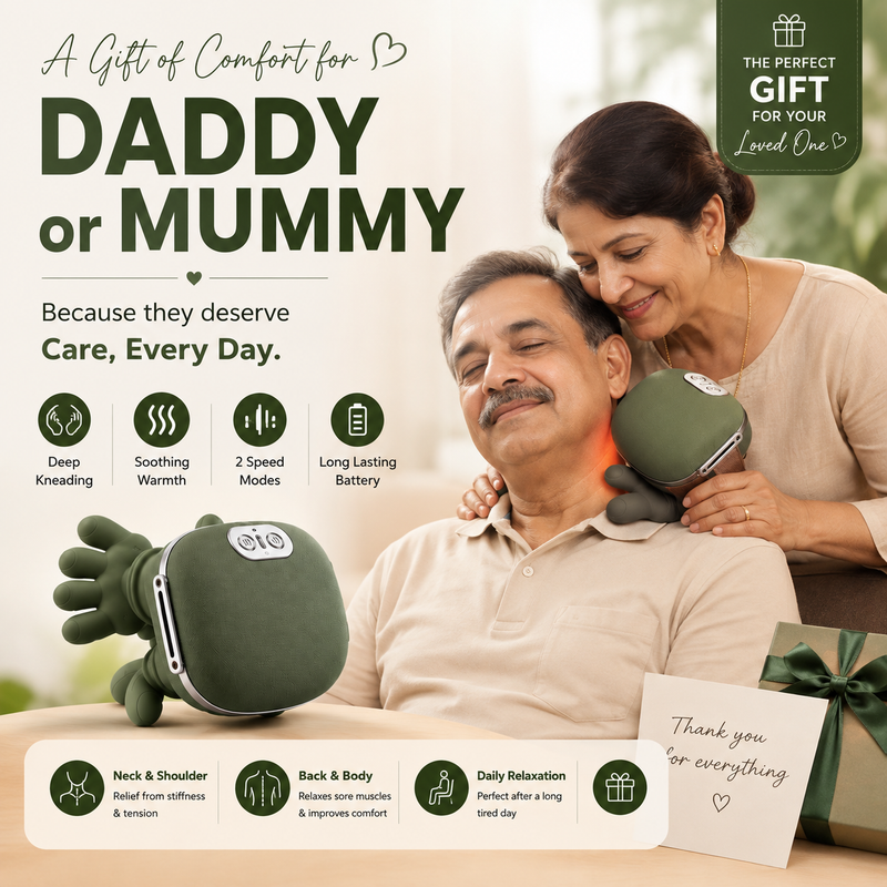 Premium Neck & Shoulder Massager, Deep Tissue Kneading, Heat Therapy | Full Body Relaxation