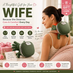 Premium Neck & Shoulder Massager, Deep Tissue Kneading, Heat Therapy | Full Body Relaxation