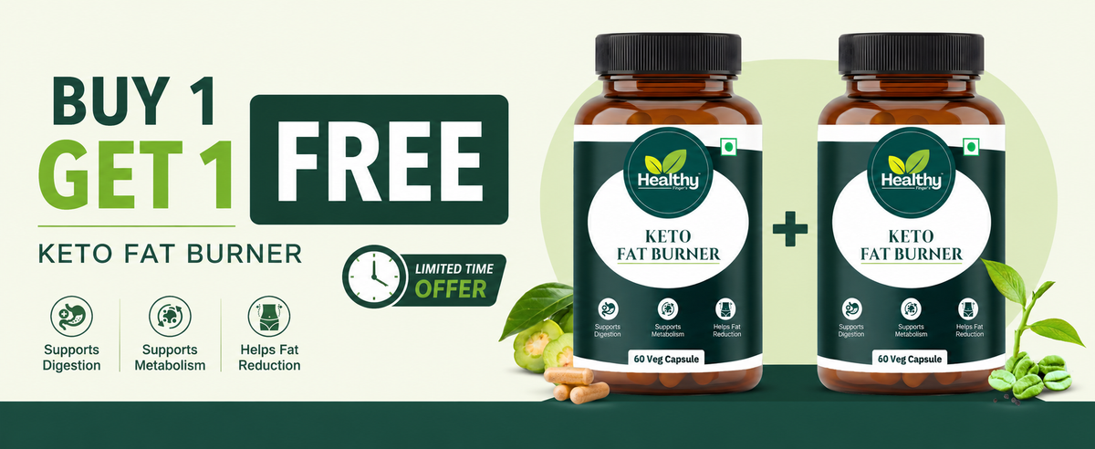 Healthy Finger's Keto Fat Burner for Men & Women | Herbal Weight Loss Supplement - 60 Veg Capsules