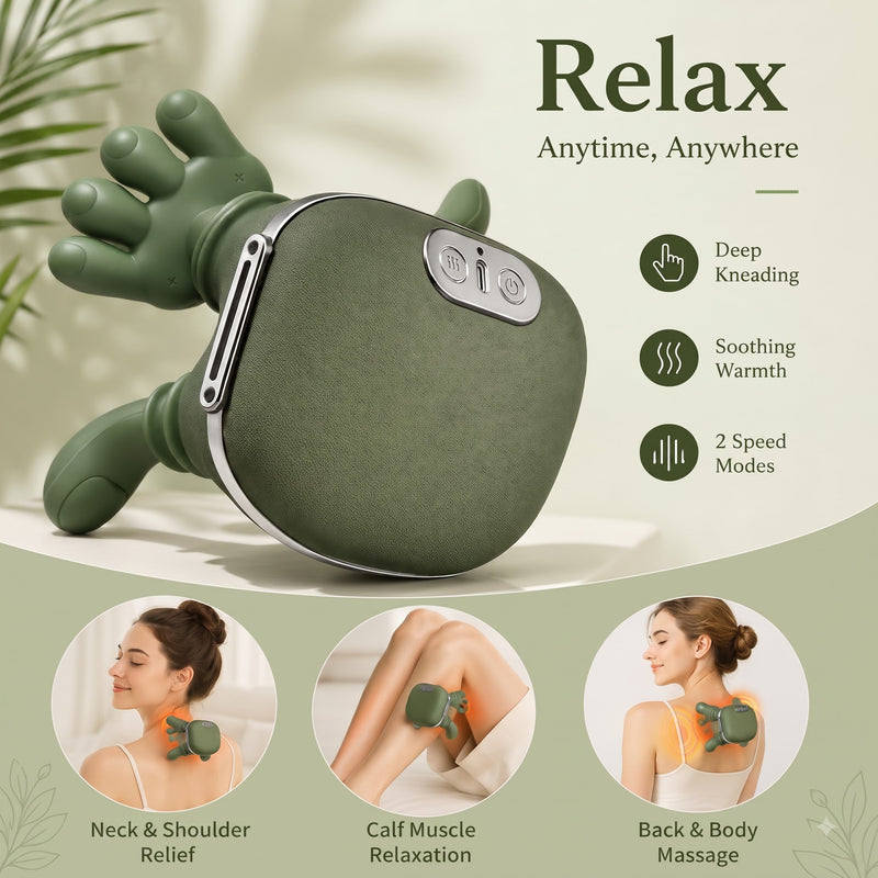 Premium Neck & Shoulder Massager, Deep Tissue Kneading, Heat Therapy | Full Body Relaxation