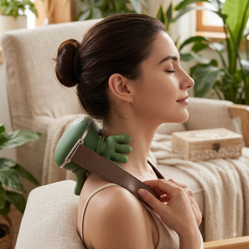 Premium Neck & Shoulder Massager, Deep Tissue Kneading, Heat Therapy | Full Body Relaxation