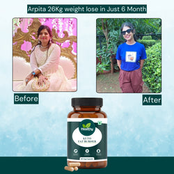 Healthy Finger's Keto Fat Burner for Men & Women | Ayurvedic Weight Loss Supplement - 60 Veg Capsules